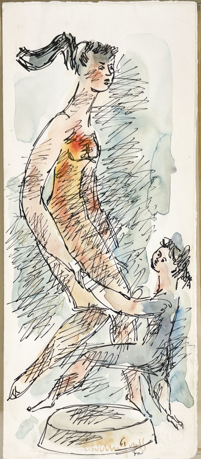 Image for Lot Chaim Gross - Untitled (Woman and Child)