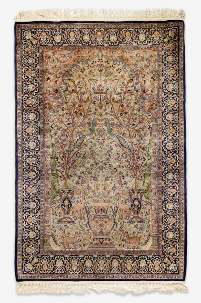 Image for Lot Persian Pictorial 'Tree of Life' Rug