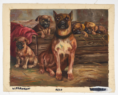 William Franken - Mama Boxer with her Litter