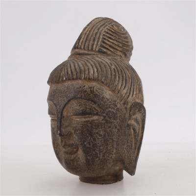 Carved Stone Buddha Head