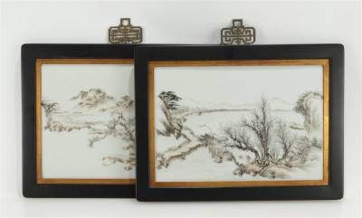 Image for Lot Pair of Chinese Porcelain Plaques