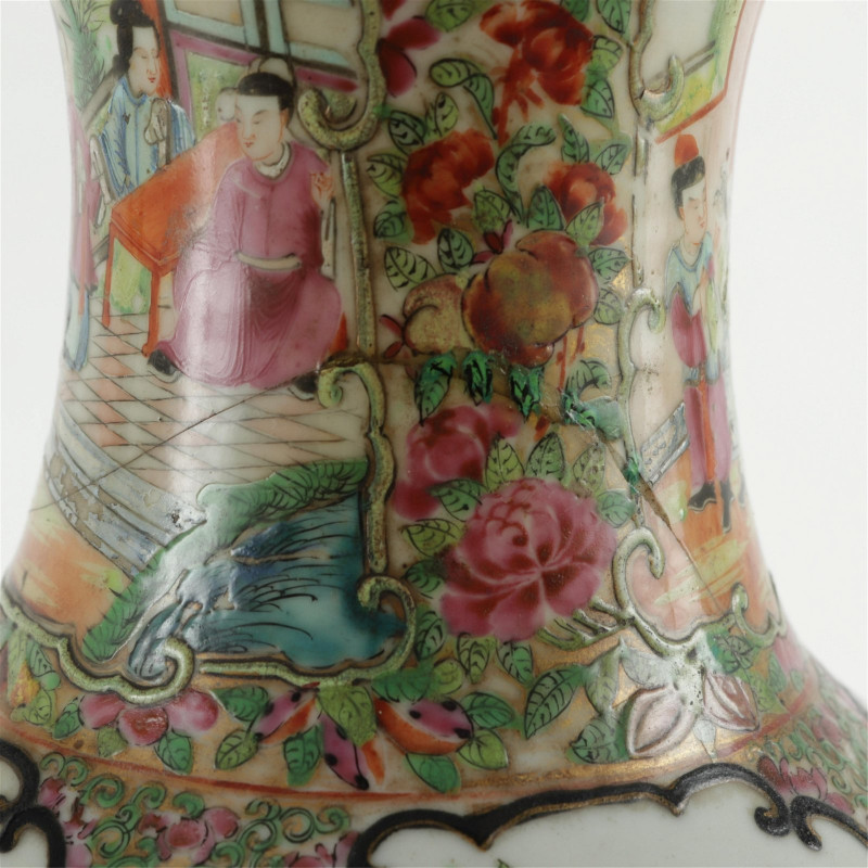 Chinese Famille Rose Vase as Lamp
