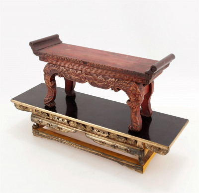 Image for Lot Two Chinese Wood Altar Table Stands