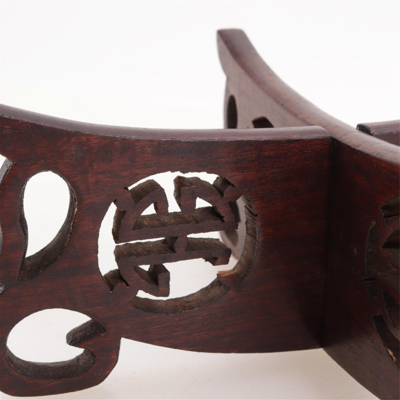 Four Chinese Carved Wood Stands