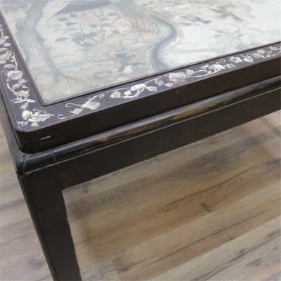 Chinese Carved & Inlaid Table