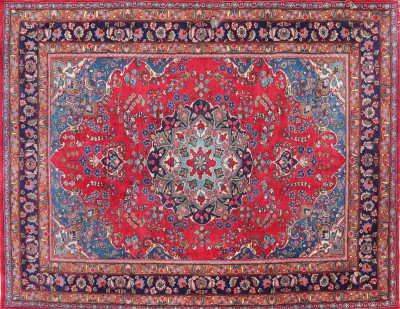 Image for Lot Tabriz Wool Rug 6-7 x 9-6