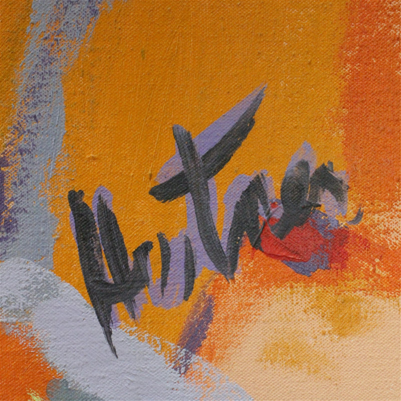 Gene Hutner - Turquoise Abstract O/C