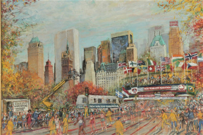 Image for Lot Kamil Kubik - New York City Marathon 1983 - pastel