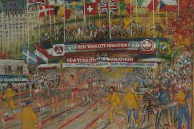 Kamil Kubik - New York City Marathon 1983 - pastel
