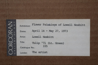 Lowell Nesbitt - Tulip (Lt. Green) c 1971 Print
