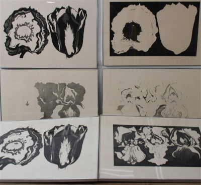 Image for Lot Lowell Nesbitt, Black On White Color Series Prints