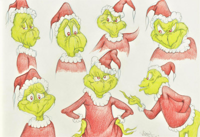 Image for Lot VIRGIL ROSS - GRINCH STUDY - DRAWING