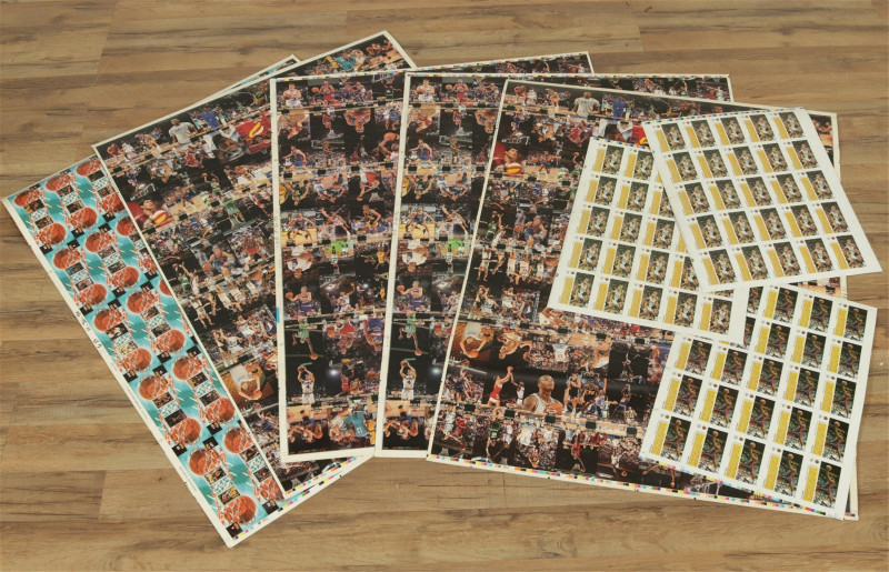 NBA Trading Cards - 8 Uncut Proof Sheets