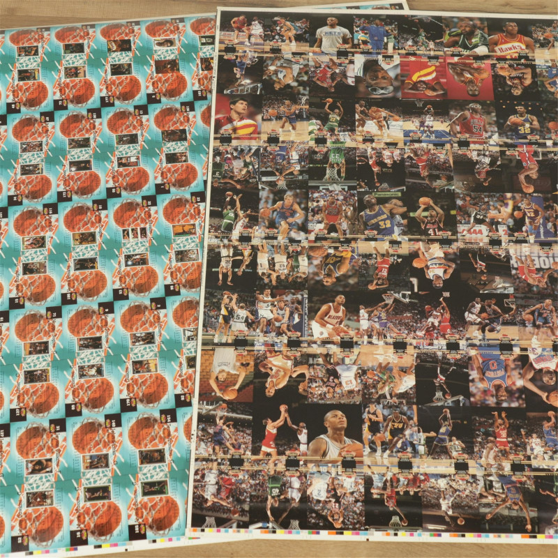 NBA Trading Cards - 8 Uncut Proof Sheets