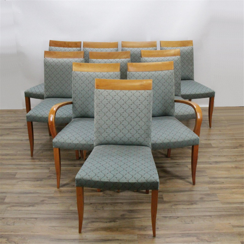 Set of 10 Dakota Jackson Cherry Dining Chairs
