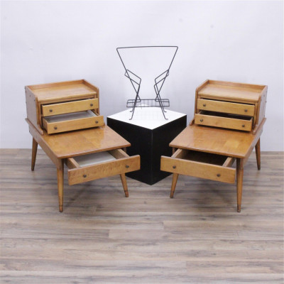 Kipp Stewart Style Maple End Tables