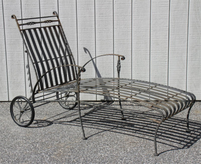 Image for Lot Pool Patio Metal Chaise Lounge