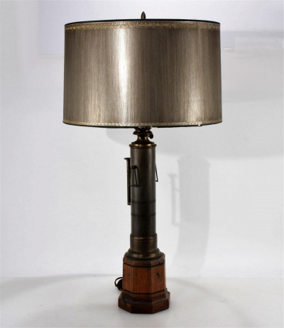 Image for Lot Industrial Brass & Patinated Metal Lamp