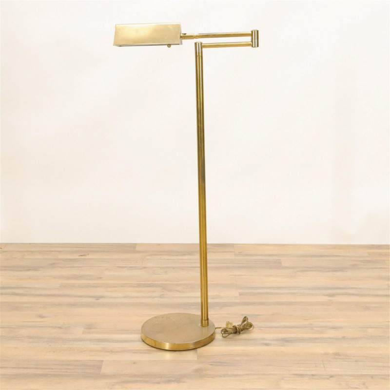 Koch & Lowey Style Brass Reading Lamp, c 1980