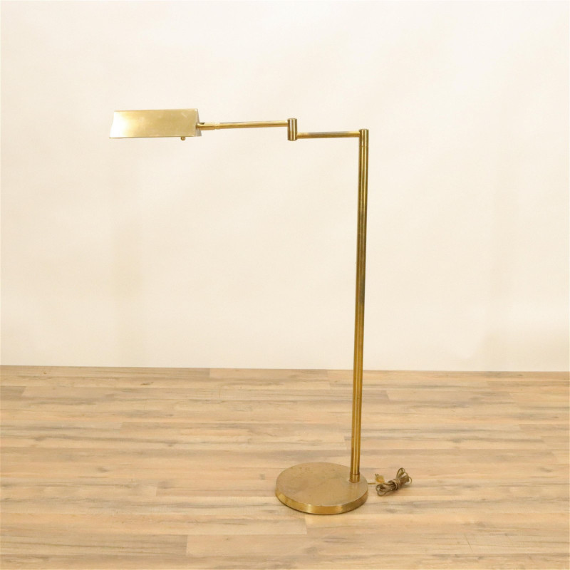 Koch & Lowey Style Brass Reading Lamp, c 1980