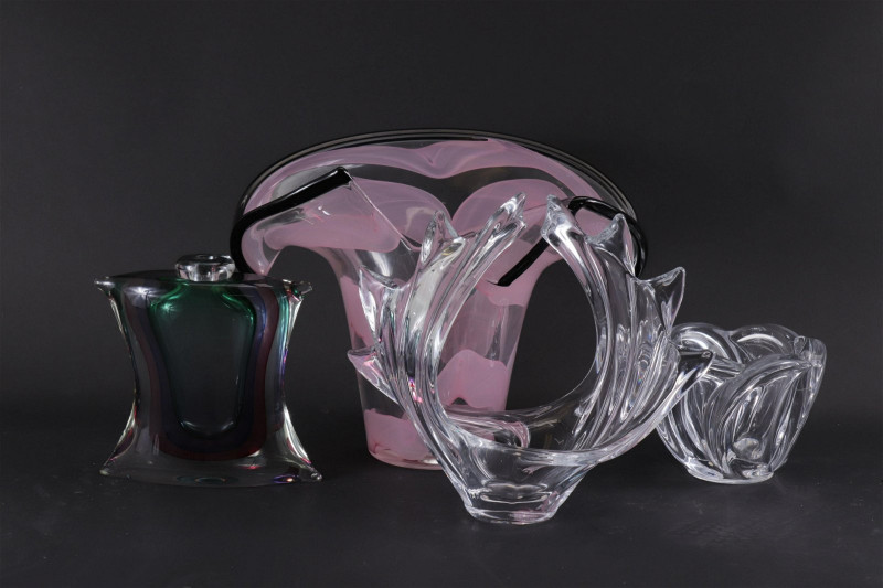 Group of Modern Art Glass Vessels