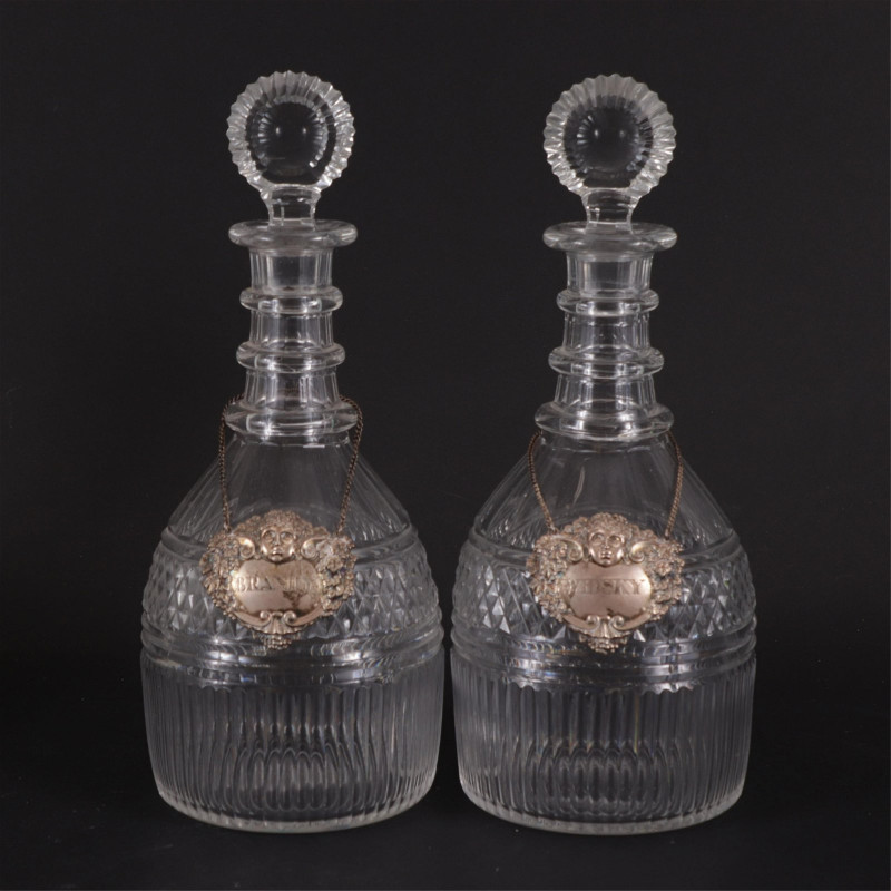 Group of Cut Glass Decanters