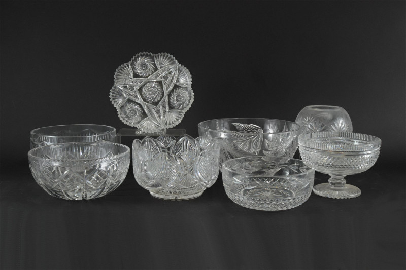 Group of Cut Glass Bowls - Waterford, Tiffany