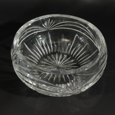 Baccarat Glass Vase & 2 Etched Glass Vases/Bowl