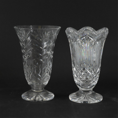 Group of 6 Cut Glass Vases