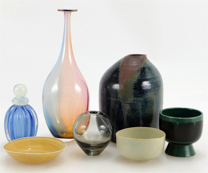 Group of Contemporary Glass & Ceramics