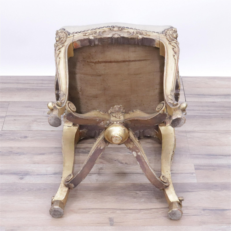 Louis XV Style Giltwood Bench, 19th C
