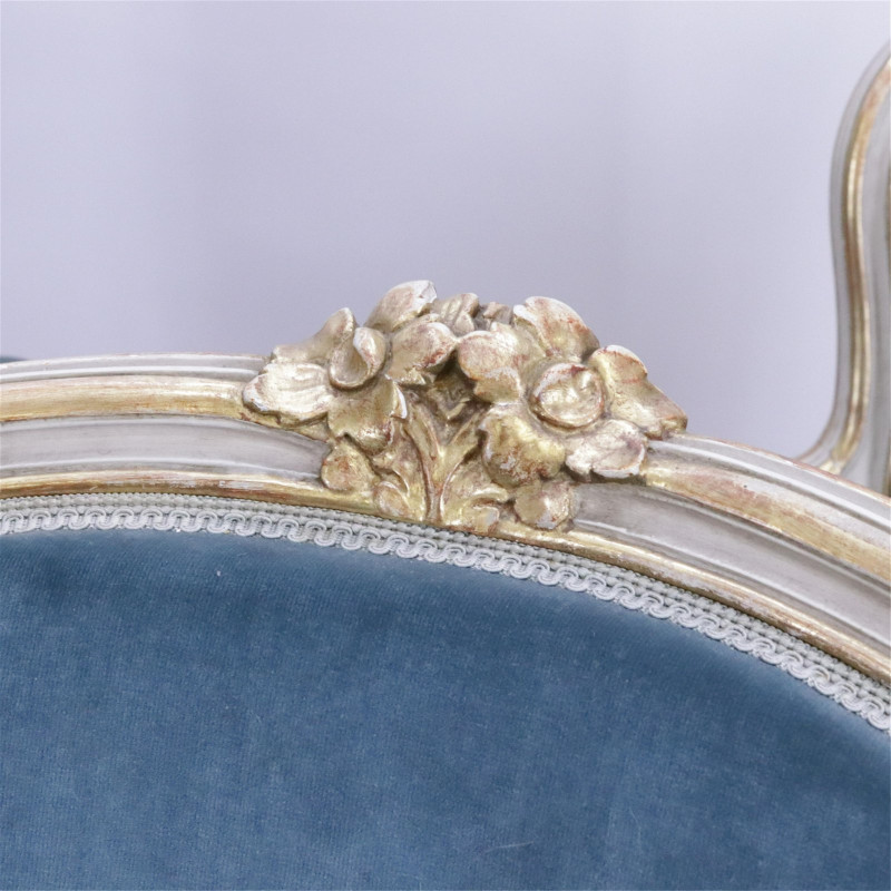 Set of 6 Louis XV Style Parcel-Gilt Fauteuil