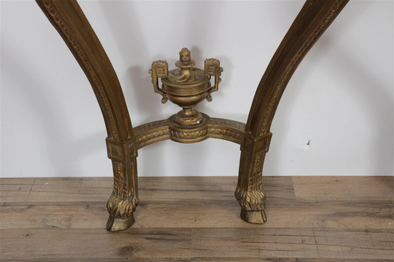 Pair of Louis XVI Style Giltwood Consoles