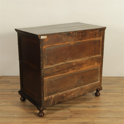 English Baroque Oak Chest of Drawers, 17th C