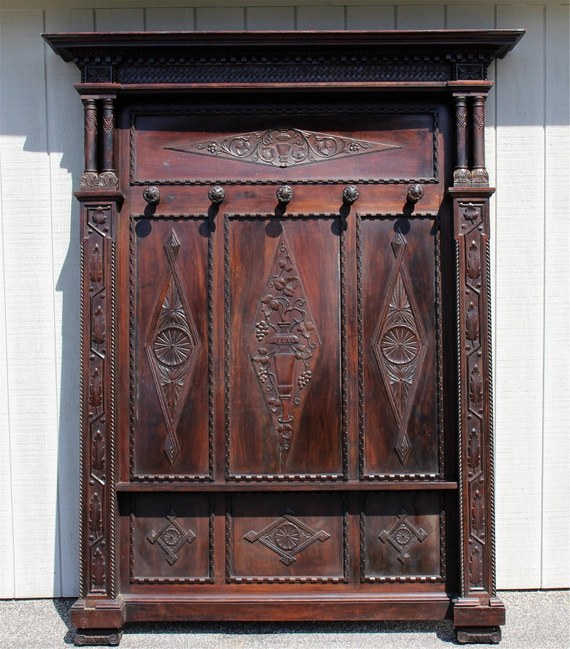 Baroque Revival Hall Stand as Headboard
