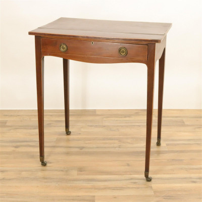 Image for Lot George III Inlaid Mahogany Side Table, 18th C