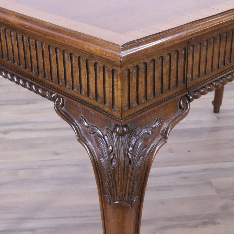 George III Style Banded Mahogany Console