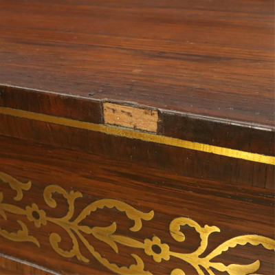 Regency Brass Inlaid Rosewood Cabinet, 19th C