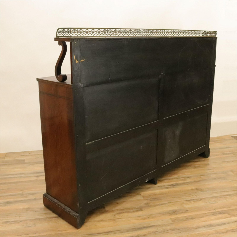 Regency Brass Inlaid Rosewood Cabinet, 19th C