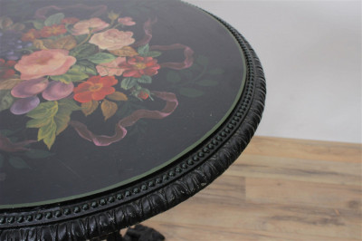 Victorian Polychromed Cast Iron Side Table