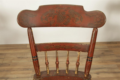 Six 19C American Painted And Stenciled Side Chairs