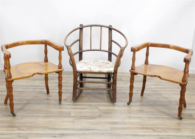 Image for Lot Pr. Gaudi Style Armchairs - Bentwood Rocker
