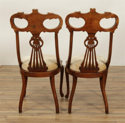 Set of 4 Edwardian Inlaid Mahogany Side Chairs