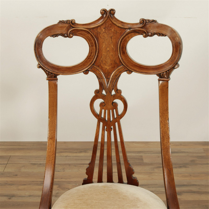 Set of 4 Edwardian Inlaid Mahogany Side Chairs