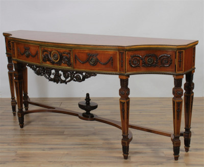 Image for Lot John Wannamaker Painted Satinwood Console