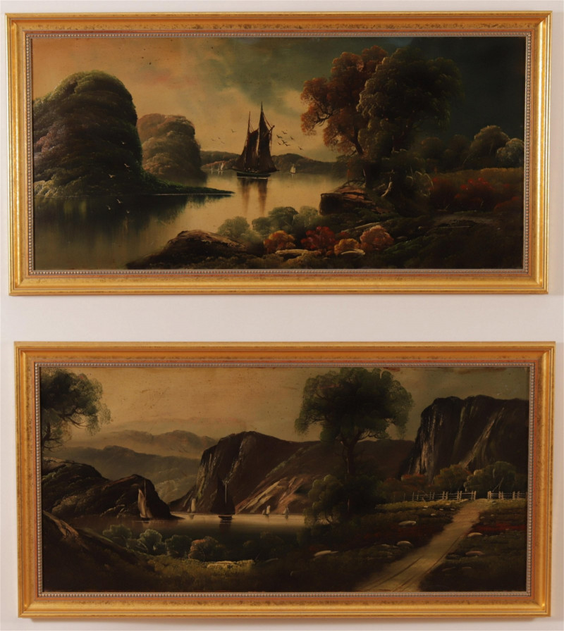 Two Similar Continental River Landscapes O/B