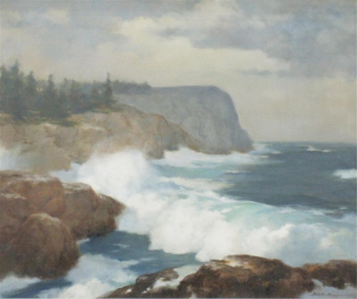 Image for Lot Harry Ballinger (Amer.1892-1993) Coastal Scene O/C