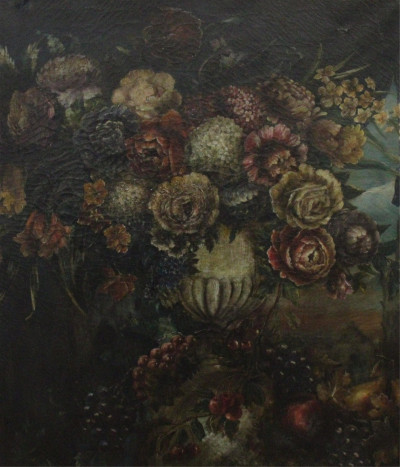 Image for Lot Flemish School Style Floral Still Life O/C