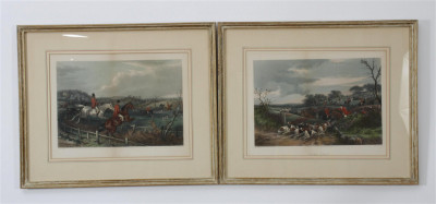 Image for Lot J. Harris - Two Hunt Scenes after W J Shayer