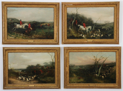 Image for Lot William J. Shayer - Four Hunting Scenes